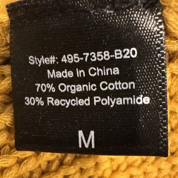 Jenni Kayne Size M Organic Cotton Cabin Oversized Knit Sweater Mustard Yellow - Picture 6 of 10